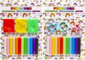 2 SETS Boetseerklei met Vormpjes - 12 Kleuren - Boetseerklei Set - Afbak Klei - Voor Kinderen - Speelgoed