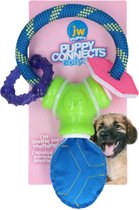 JW Puppy connects soft-ee - Hondenspeelgoed - Puppyspeelgoed - Met bijtring - Piepend - Meerkleurig