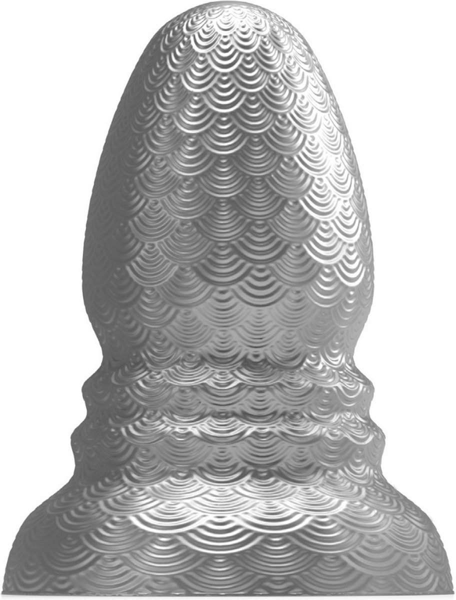 Stretch'r - Ripple - XXL Buttplug - Gun Metal Zilver XL