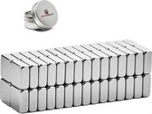 Brute Strength - Super sterke magneten - Vierkant - 10 x 10 x 4 mm - 40 stuks - Geschikt voor radiatorfolie - Voor koelkast - whiteboard