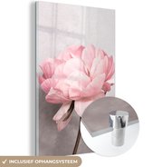 MuchoWow® Peinture sur verre 120x180 cm - Peinture sur verre acrylique - Fleurs - Rose - Nature - Plante - Photo sur verre - Peintures