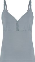 Secrets spaghetti top v-neck met kant dove blue voor Dames | Maat S