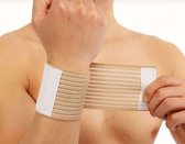 Bandage de poignet avec Fermetures velcro I Support de poignet I Protège-poignet I Bandage I Beige I 1 Set I Taille unique