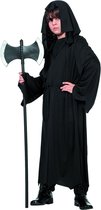 Wilbers & Wilbers - Beul & Magere Hein Kostuum - Aangekondigde Zwarte Dood - Jongen - Zwart - Maat 152 - Halloween - Verkleedkleding