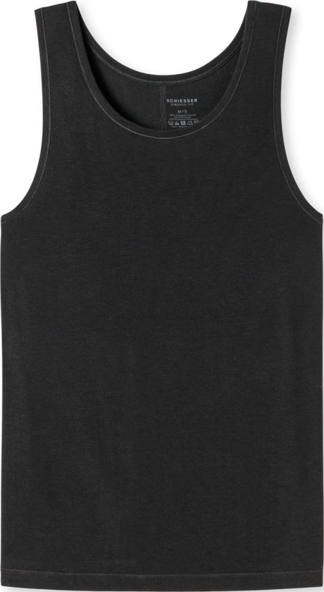 SCHIESSER Personal Fit singlet (1-pack) - heren onderhemd zwart - Maat: M
