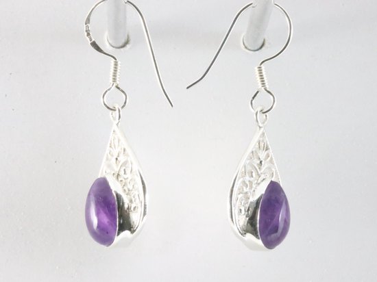 Boucles d'oreilles LAPIS LAZULI monté sur Argent 925