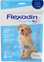 Flexadin Young Dog Maxi - voedingssupplement ter ondersteuning van gewrichten voor jonge honden vanaf 10kg (60 Kauwbrokjes)