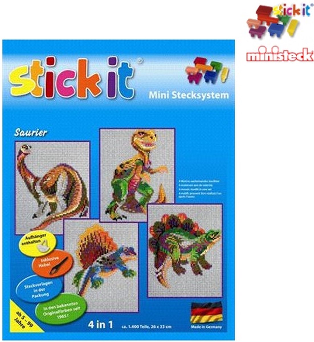 Stick-it Dinosaurussen ca. 1.600 steentjes ophanghaakje en heveltje
