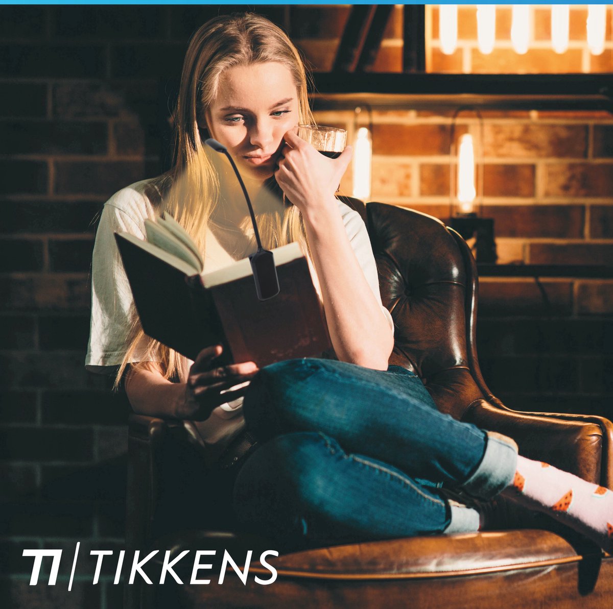 Tikkens LED Leeslampje voor Boek - Nachtkastje Leeslamp voor in bed - Boeklamp USB Oplaadbaar met Klem - Boeklampje met 3 Lichtstanden — cadeau in Gadgets - foto 5
