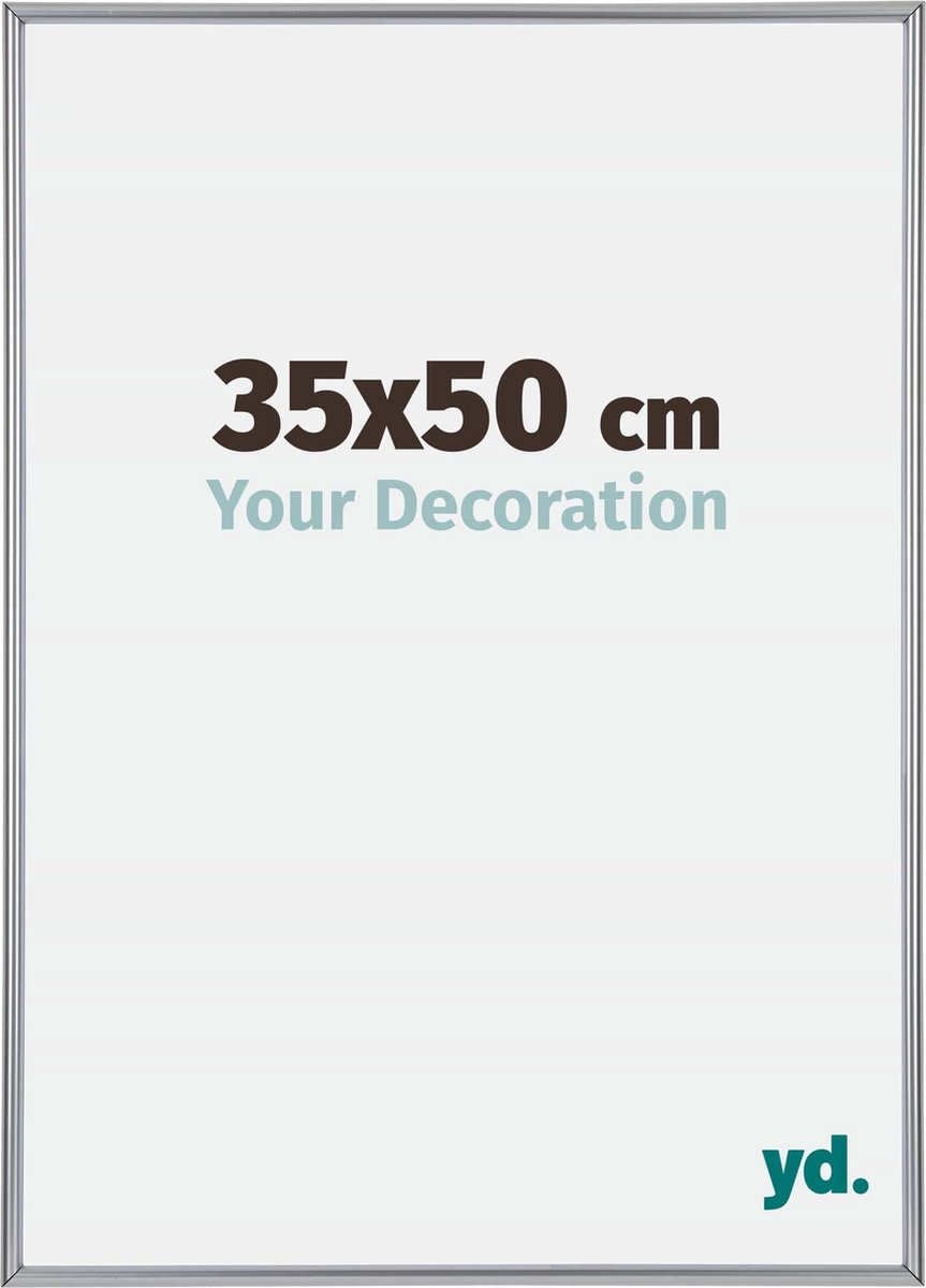 yd. Your Decoration - Fotolijst 35x50 cm - Kunststof - Zilver Hoogglans - Annecy