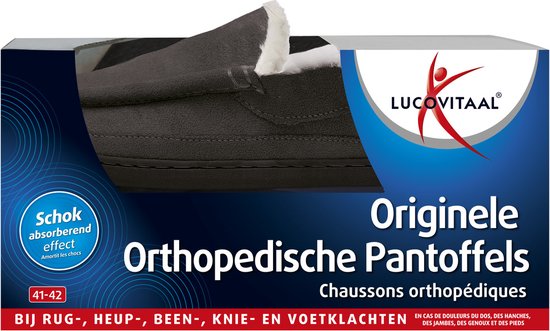 Foto: Lucovitaal orthopedische pantoffels antraciet maat 41 42