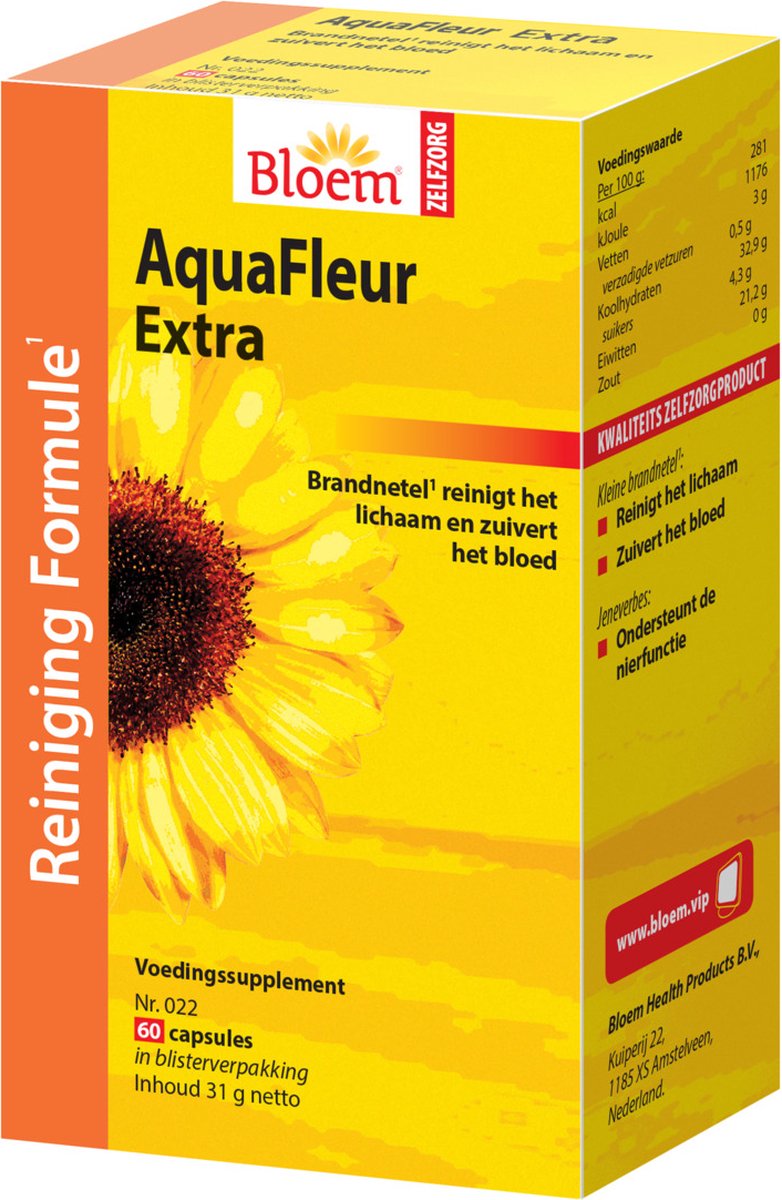 Goedkoopste Bloem AquaFleur Extra Forte - 60 capsules - Voedingssupplement