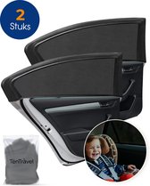 TenTravel Zonneschermen Auto - Zonwering voor Baby en Kind - Zonnescherm voor Zijruit Extra Donker - UV Bescherming - 2 Stuks