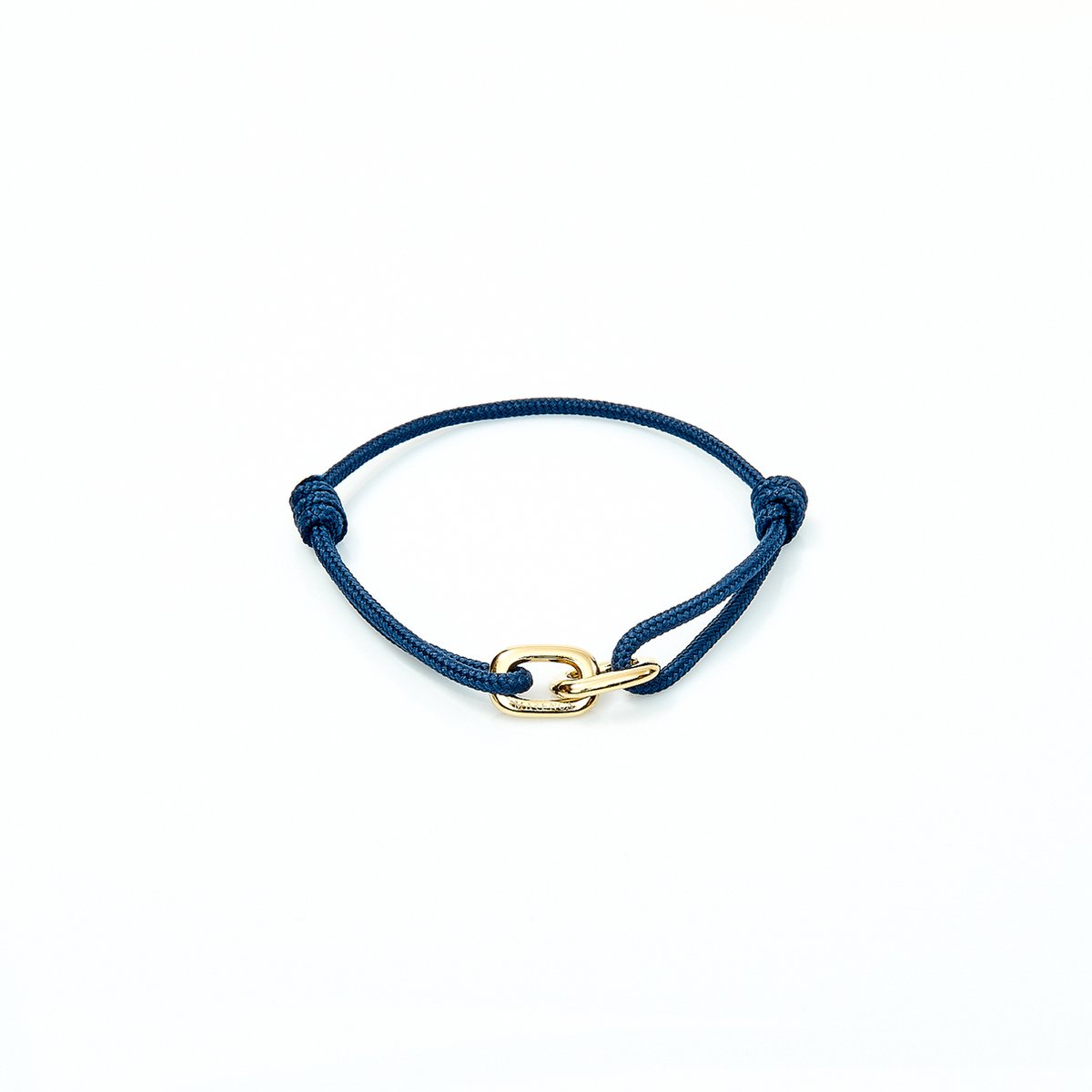 Marenca Marineblauw Heren Armband met Gouden Ringen