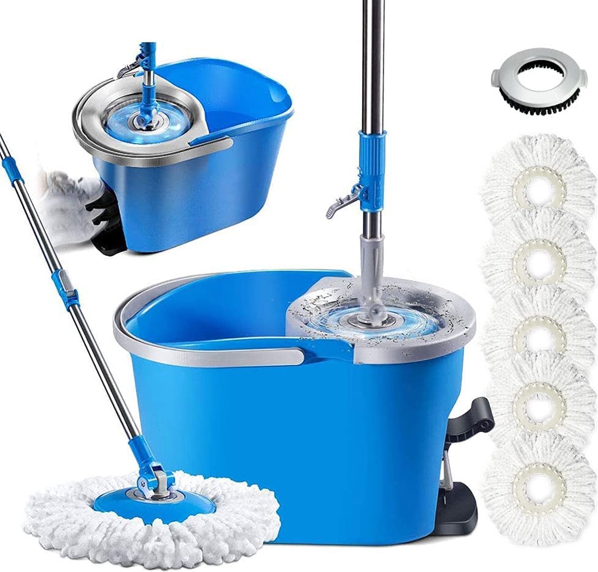 emmer, vloerwisser , poetsemmer \ Dweilmop set - cleaning bucket with mop head