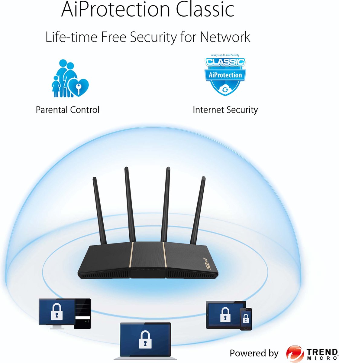ASUS RT-AX57 - Extendable router - WiFi Versterker - WiFi 6 - 3000 Mbps – foto 5