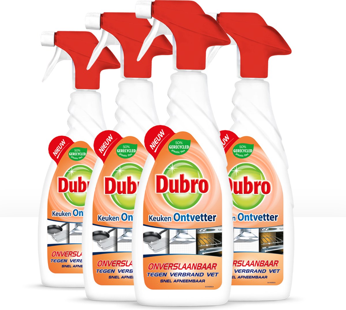 Dubro Keuken Ontvetter Spray - 4 Stuks - Voordeelverpakking