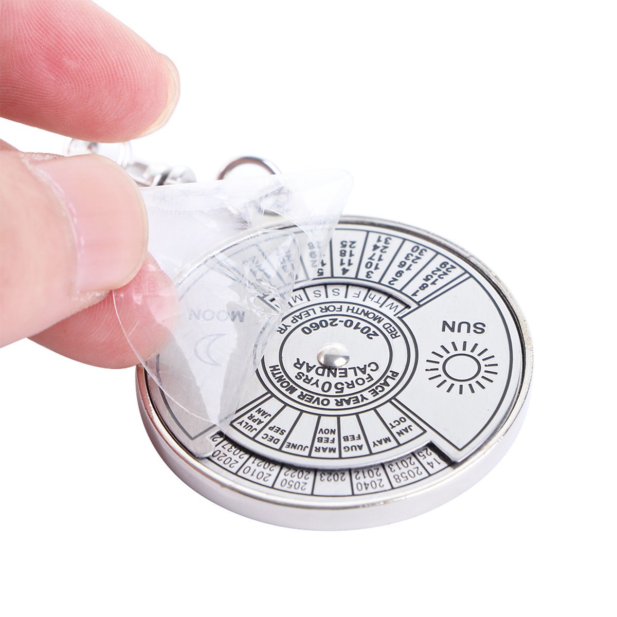 thumbnail: 50 Jaar Eeuwigdurende Kalender Sleutelhanger - Metalen Kalenderhanger 2007-2056 - Praktisch Accessoire