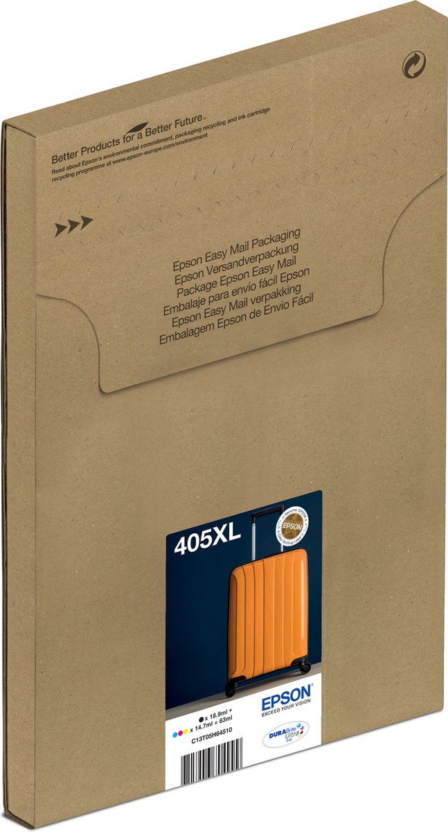 Epson 405XL Koffer DURABrite - Inktcartridge - EasyMail - Multipack - Kleur / Zwart