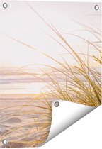 Gards Tuinposter Strand en Duinen tijdens Zonsondergang - 40x50 cm - Tuindoek - Tuindecoratie - Wanddecoratie buiten - Tuinschilderij