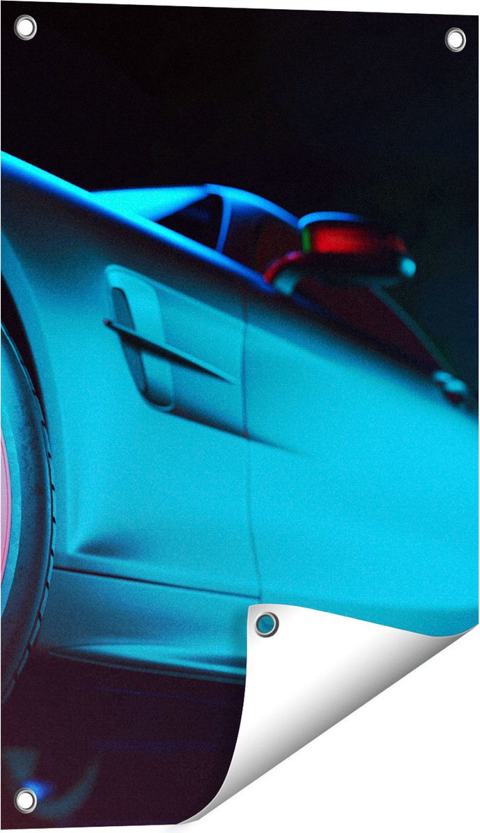 Gards Tuinposter Moderne Sportwagen Auto - 40x60 cm - Tuindoek - Tuindecoratie - Wanddecoratie buiten - Tuinschilderij Multikleur