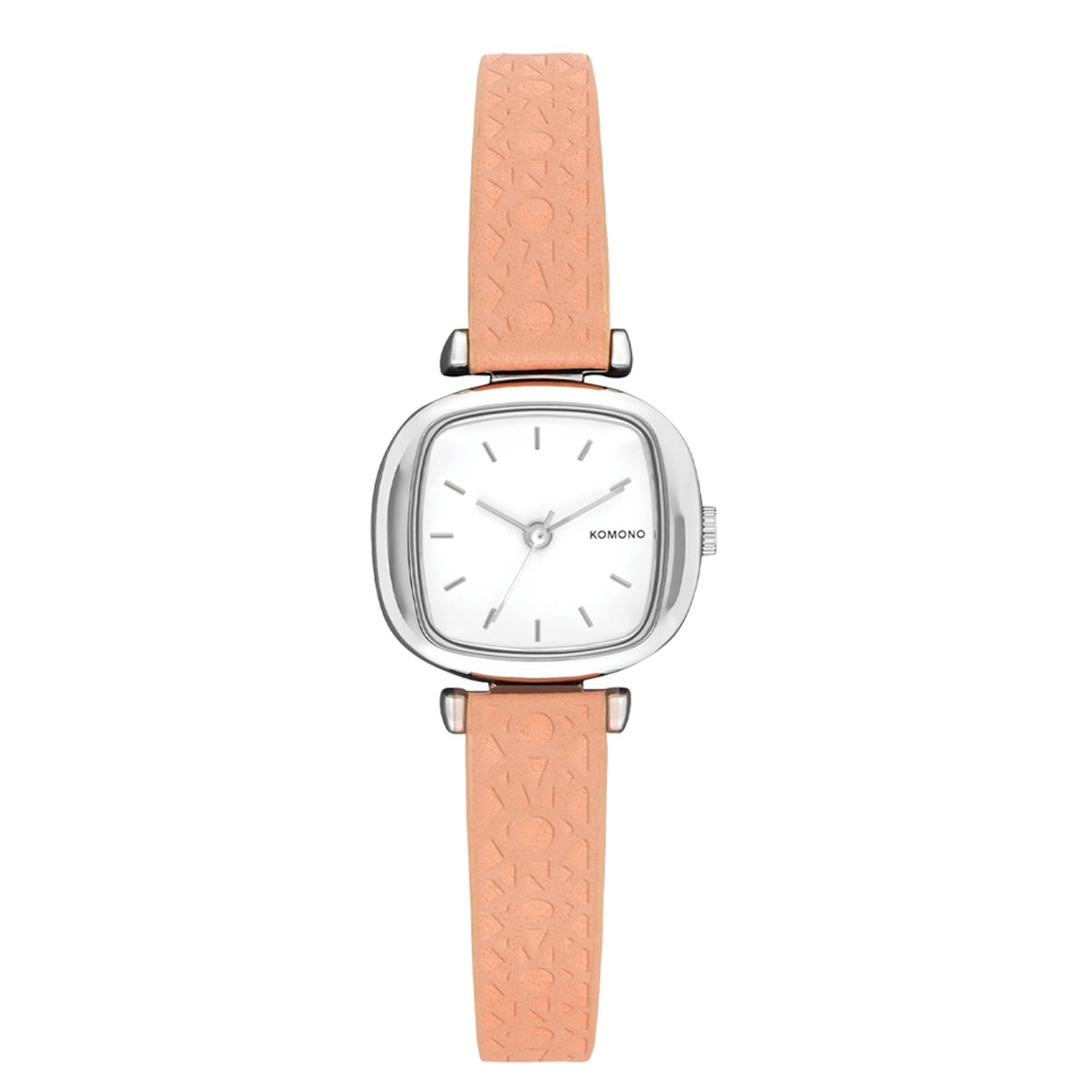 Komono Moneypenny Monogram Silver Blush W1326 Polshorloge Roze