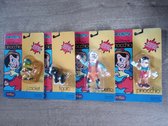 Pinocchio Justoys Walt Disney's Bendable Poseable Collectable 4 x 1 - Pinocchio , 2 - Geppetto , 3 - Jiminy Cricket , 4 - Figaro , Veuillez noter que ces articles datent des années 1980 et que l'emballage d'origine est un peu usé ici et là