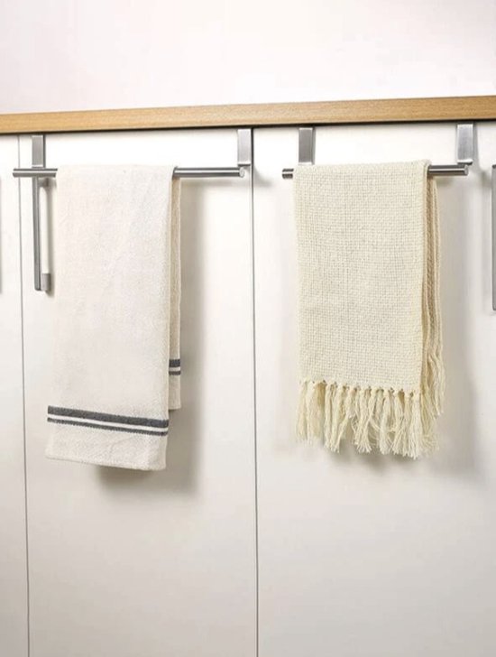 Porte-Serviettes, Accroche-Torchon pour Porte sans Percer, Porte-torchon à  Suspendre sur Un Placard, Porte-Serviettes Salle de Bain en Acier  Inoxydable Porte Torchons pour la Cuisine(23cm) : : Cuisine et  Maison