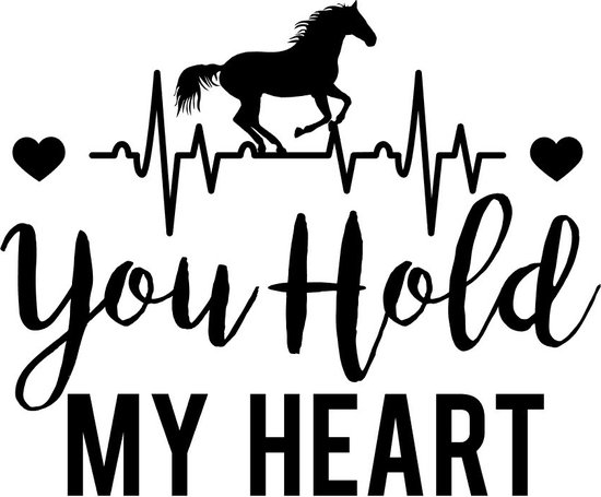 Foto: Sticker auto raam wall art laptop spreuk aanhanger you hold paard horse dieren deur quote