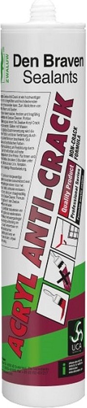 Zwaluw Acryl Anti-Crack acrylaatkit wit - 310 ml.