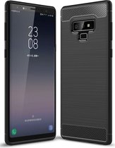 Samsung Galaxy Note 9 Geborsteld TPU Hoesje Zwart