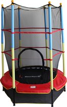 Maxx Trampoline - Trampoline met Veiligheidsnet - Kindertrampoline - Trampolines -Ø 140cm - Rood/Blauw