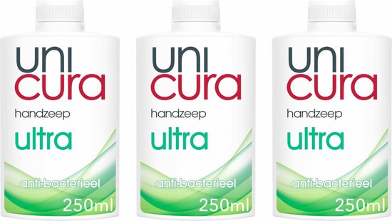 Unicura Ultra Handzeep Navulling - Anti Bacterieel 3 x 250 ml | bol.com