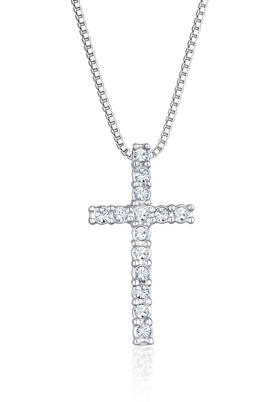 KUZZOI Heren Halsketting Heren kruis hanger religie met kristallen in 925  sterling zilver | bol.
