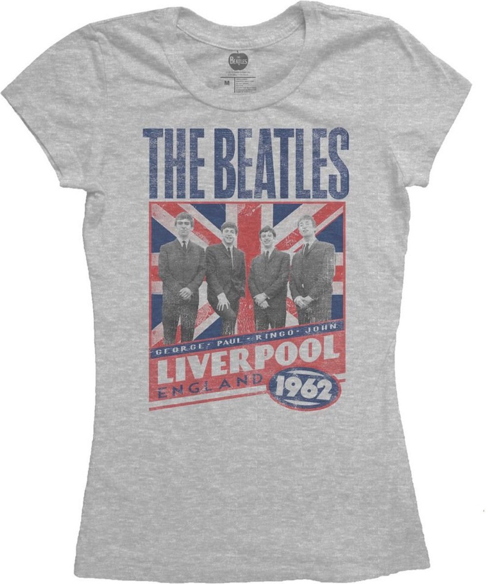 The Beatles - Liverpool England 1962 Dames T-shirt - L - Grijs