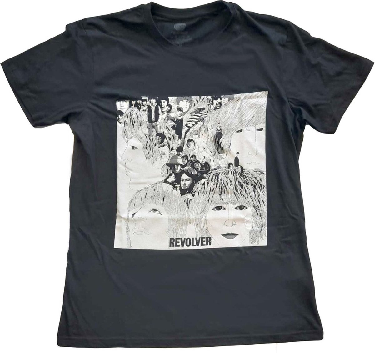 The Beatles - Revolver Album Cover Heren T-shirt - M - Zwart