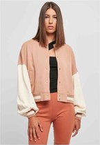 Urban Classics - Oversized 2 tone College jacket - L - Roze/Creme