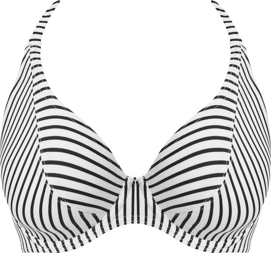 Freya JEWEL COVE UW HALTER BIKINI TOP Dames Bikinitopje - Stripe Black - Maat 75D (EU)