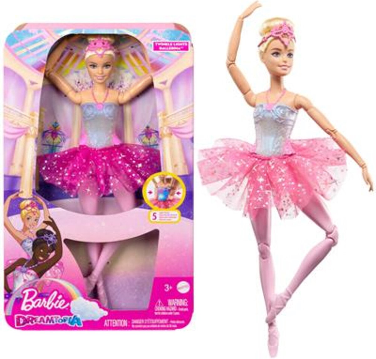 Barbie Dreamtopia - Barbiepop - Blonde ballerina met twinkelende lichten — afbeelding 10