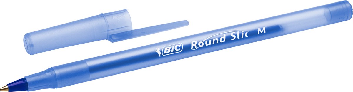 BIC Round Stic Classic M blauw - Balpen- 8 stuks - BIC