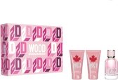 DSQUARED Wood Pour Femme - Coffret cadeau - Eau de toilette 50 ml + Lait corporel 50 ml + Gel Shower 50 ml