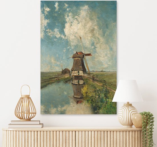 Schilderij Molen aan Poldervaart