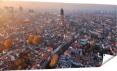 Gards Tuinposter Utrecht vanuit de Lucht - 180x90 cm - Tuindoek - Tuindecoratie - Wanddecoratie buiten - Tuinschilderij
