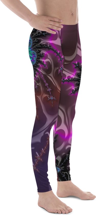 II THE MOON Sport Legging hommes de qualité supérieure, imprimé, coupé et cousu à la main sur commande avec un imprimé psychédélique unique conçu par MOON