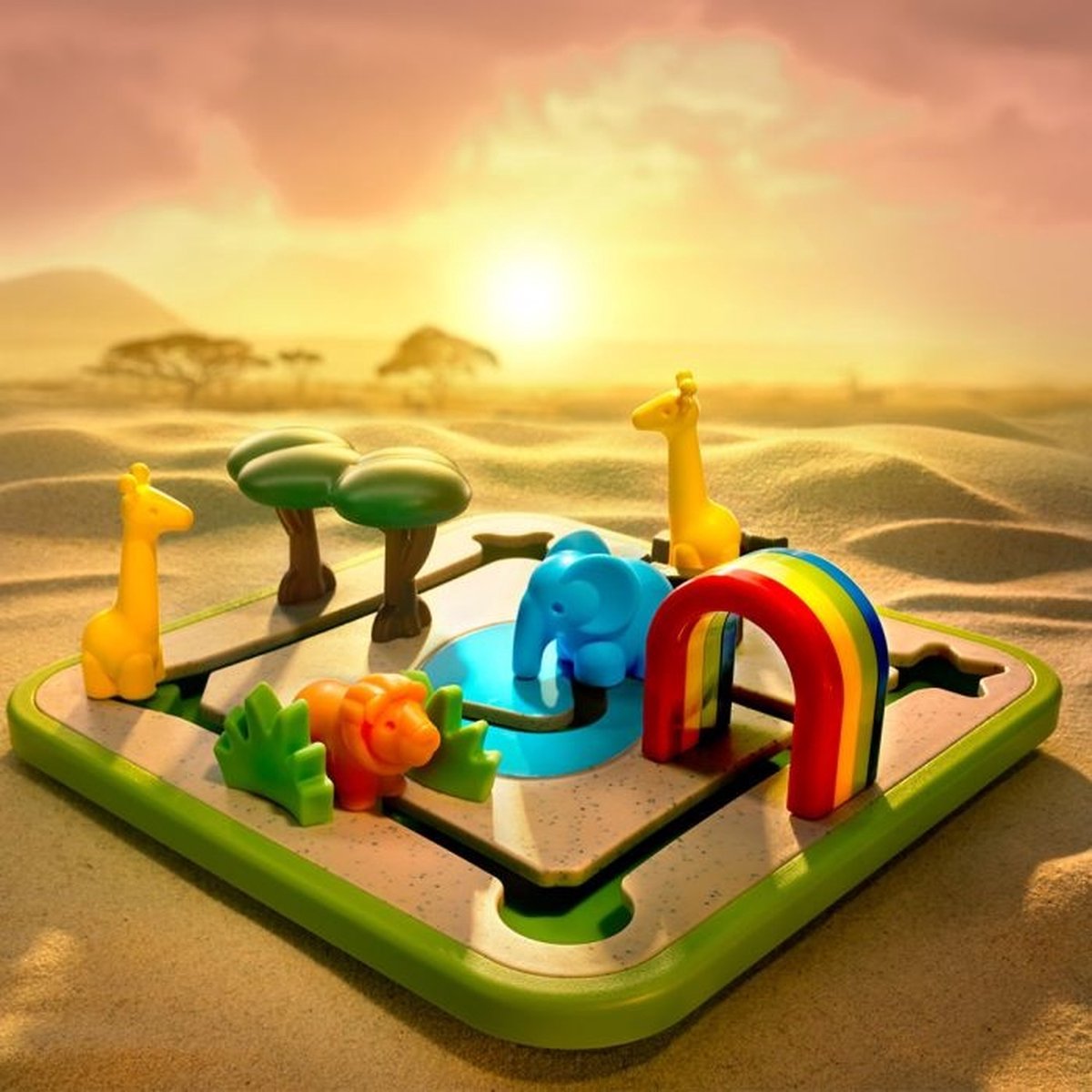 SmartGames Safari Park Jr. - Logisch Denkspel & Vormenstoof - 60 Educatieve Puzzelopdrachten - Solospel voor Kleuters - Vanaf 3 Jaar — cadeau in Spellen & Speelgoed - foto 7