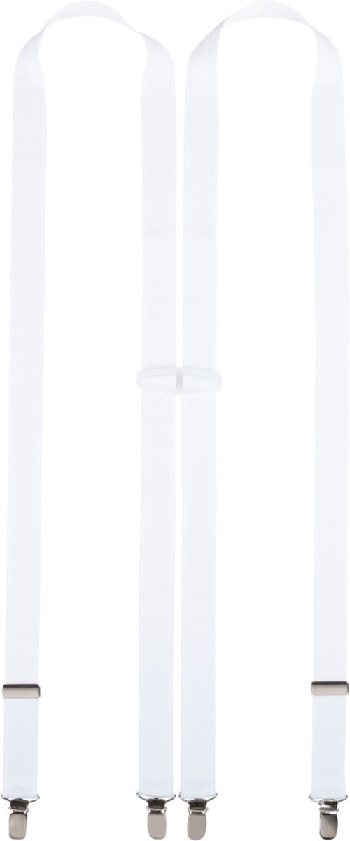 Daspartout - witte bretels - vier stevige clips - H model