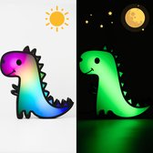 Dino Night Light & Sleep Trainer - Réveil pour enfants - Réveil de sommeil - Geen de bruit