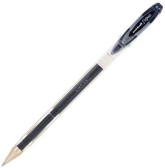 Liquid ink ballpoint pen Uni-Ball Rollerball Signo Basicos UM-120 Zwart 12 Stuks