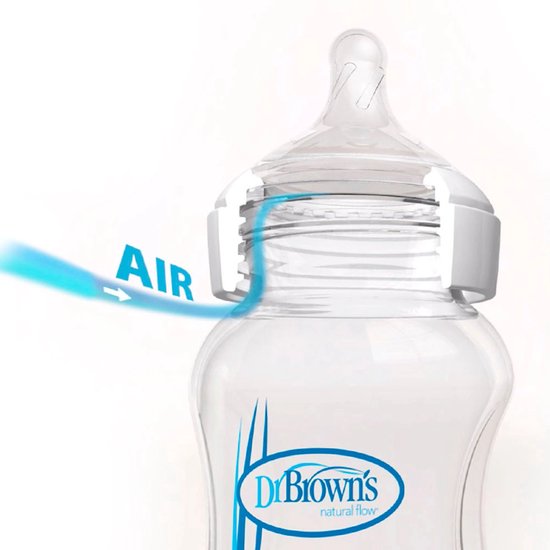 Dr. Brown's Options+ Anti-Colic Babyfles - Brede halsfles - 270ml