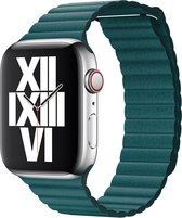 Apple Leather Loop L voor de Apple Watch Series 1 / 2 / 3 / 4 / 5 / 6 / 7 / 8 / 9 / SE / Ultra (2) - 42 / 44 / 45 / 49 mm - Peacock